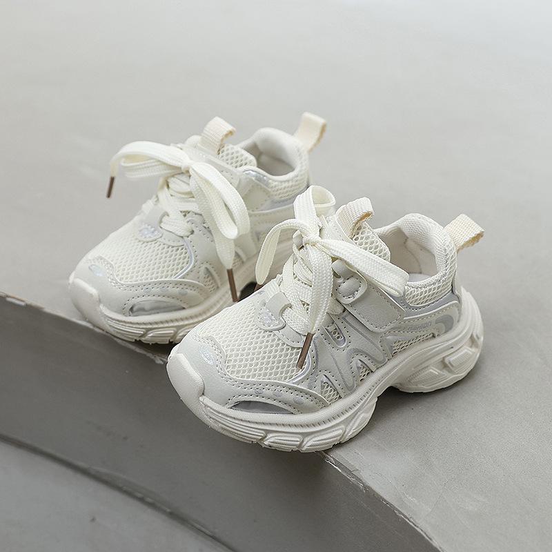 

Children s sports shoes with mesh upper, dad-style sneakers2026New Spring and Autumn School Casual Shoes for Elementary Students with Velcro 21-25Code【One Hand5Doub