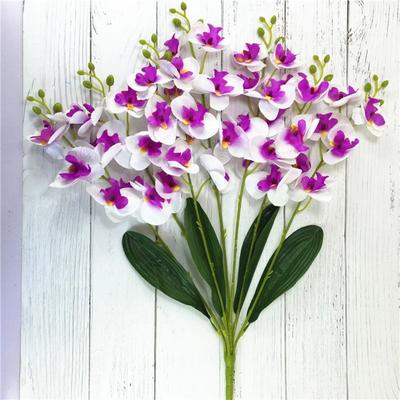 Butterfly Orchid Artificial Flowers Real Touch 7 Forks 3D Orchidea Phalaenopsis Silk Flower Home Wedding Decoration