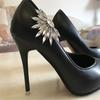 2PCS Shoe Accessories Pearl Brooch Shoe Clip Wedding Shoe Decorations Charm Buckle Shiny Decorative Clips