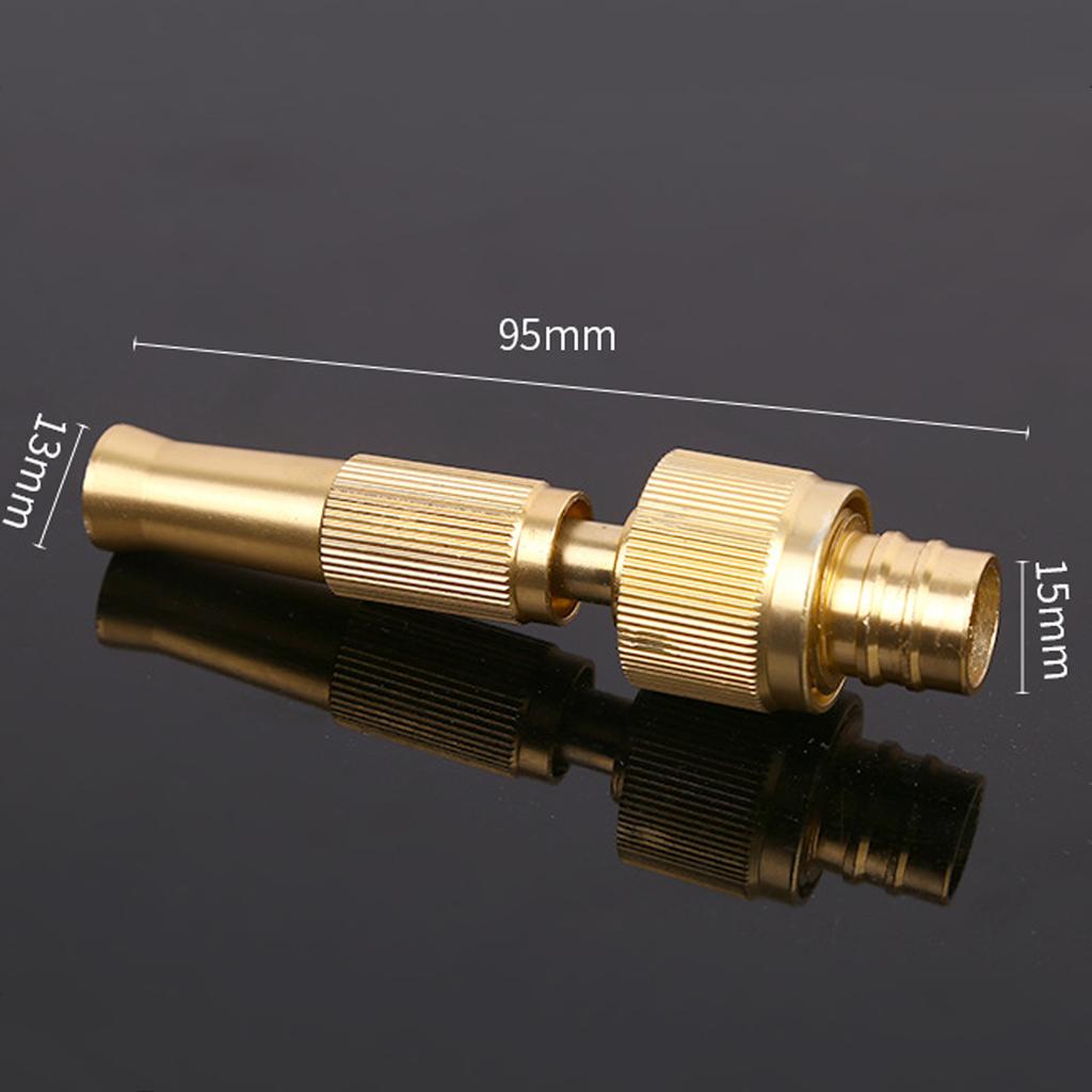 1/2" 3/4" Brass Hose Nozzle High Pressure for Car or Garden Adjustable Water Sprayer from Spray to Jet Heavy-Duty Hose Nozzle