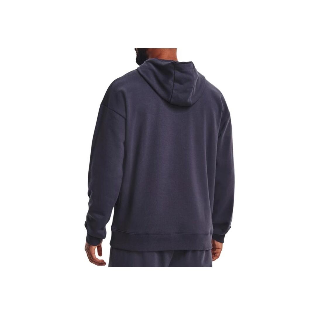 

Under Armour Project Rock Heavyweight Terry Solid Drawstring Pullover Hoodie Men Hoodies Blue 1373560-558 XL