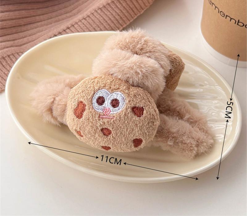 1/2/3Pcs Plush Heart Hair Clips For Women Autumn Winter Fur Hair Crab Clip Elegant Shark Hair Claws Headwear Hair Accessories