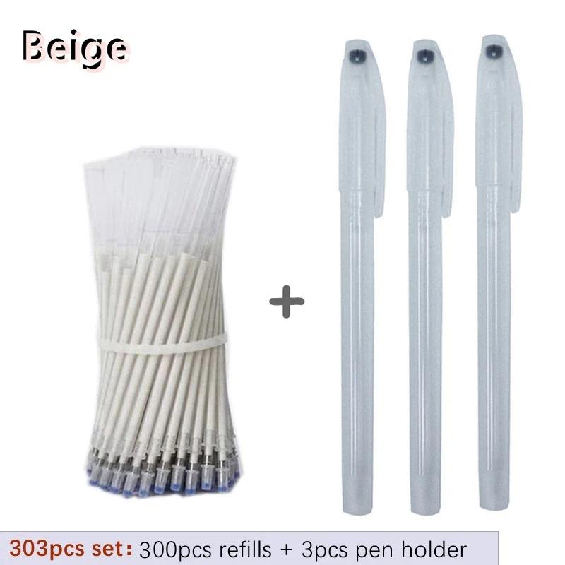 100/300pcs Heat Erasable Pens High Temperature Disappearing Fabric Marker Pen for Patchwork Fabric PU Leather Sewing Tool Hopk