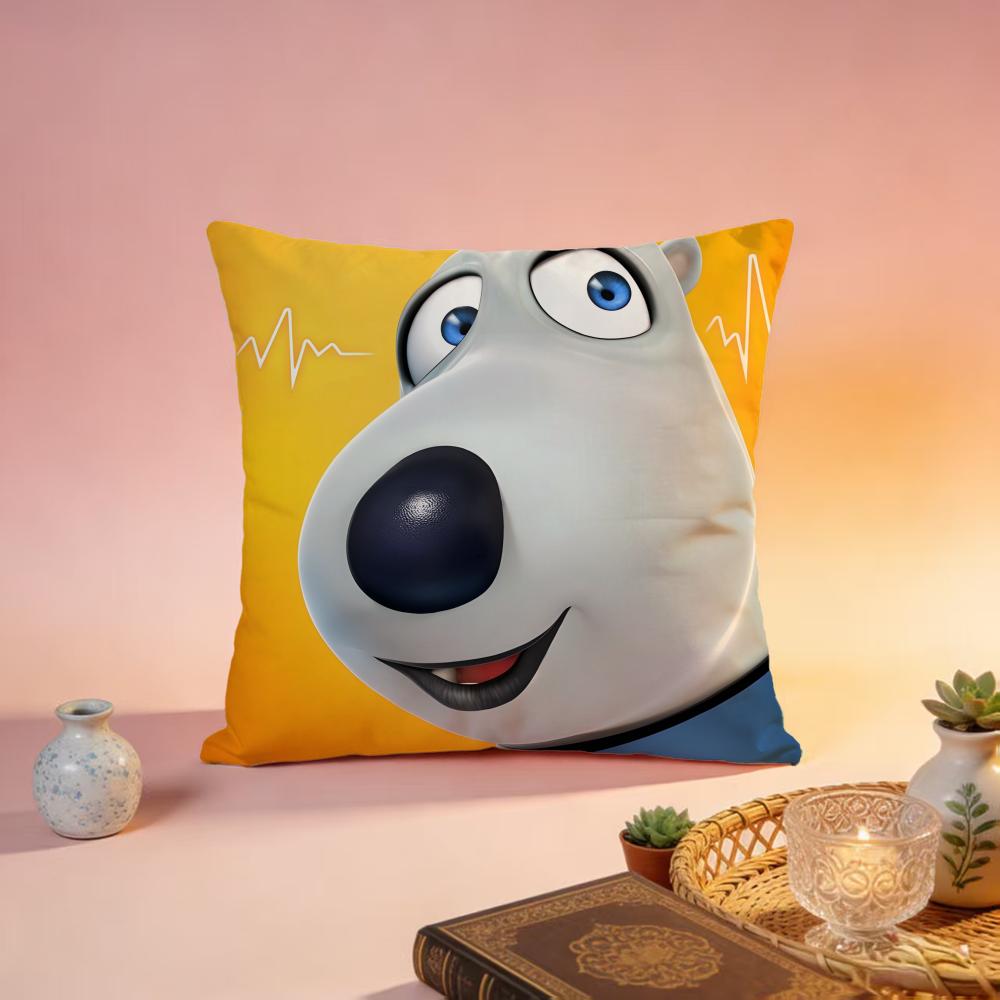 Trendyy BBbackkom beariou Cushion Cover Premium SkinFriendly Pillow Case MultiPurpose for Home Office Travel 30X30cm