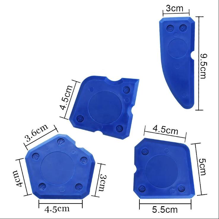 4pcs Caulking Tool Kit Professional Red Silicone Sealant Trowel and Sealant Scraper sealant scraper