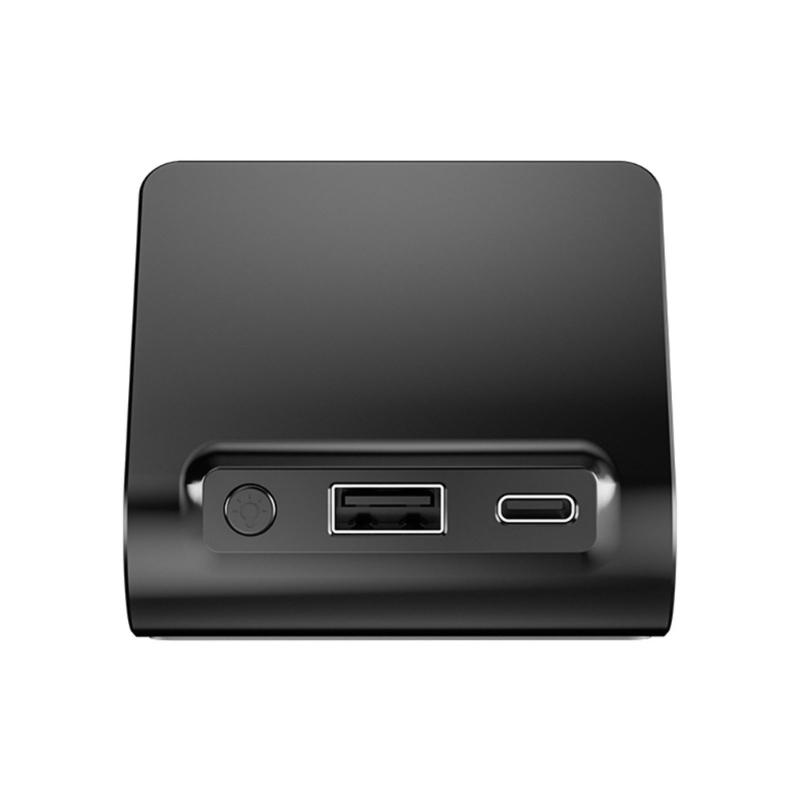 Mini Charging Station Dock For Game Console Handheld Device Featuring Multiple Mode LED Lights & Ergonomic Viewing Angle