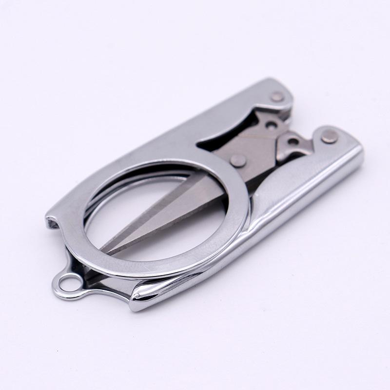 Fishing Shears Stainless Steel Folding Portable Travel Household Mini Scissors Fishing Small Eyebrow Scissors Foldable Thread Clipper
