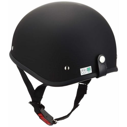 Bike Parts Center Helmet Half Ducktail Matte Black Free Size (Head circumference 57cm~less than 60cm) 7117