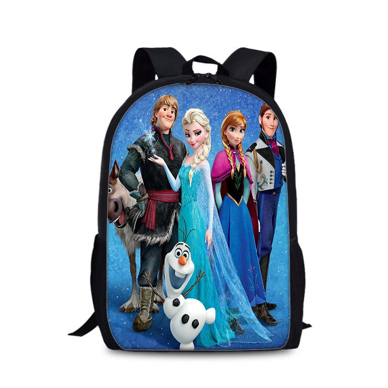 Frozen Childrens Cartoon Backpack With Lightweight Nylon Material For School And Daily Use