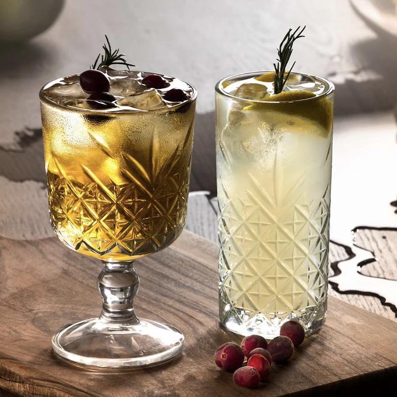 1/2/4pcs 11oz Highball Glasses Barware Collins Tumbler for Water Juice Beer and Cocktail Glass Drinking Set Glassware Cocktails