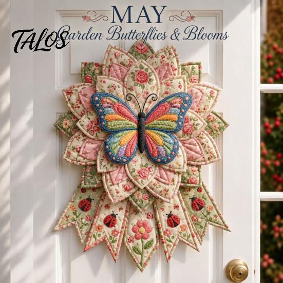 Dekorative Kranzherstellungszubehör 12-Monats DIY Türhänger Nähset, Stoff Patchwork Muster und Eingangsbereich Wandbehang Ornamente Saisonal