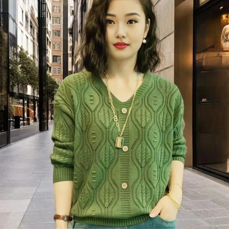 Plus Size Mint Mambo Men's Thin Knit Sweater Outer Wear Thin Sweater Women