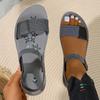 Women's Bohemian Style Printed Flat Sandals Adjustable Straps Lightweight Sole Comfortable Footwear for Casual Wear