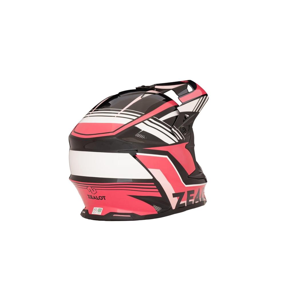 ZEALOT Mud Jumper II Size Off-Road Helmet, Graphic, Pink/Black, S, 55-56cm, MJ0020/S