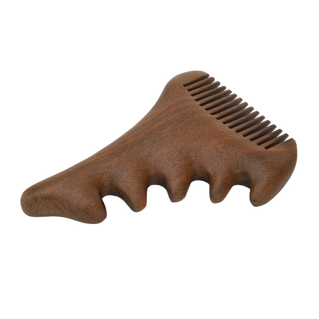 Sandelholz Kleines Monster Kamm Breitzahn Dick Multifunktional Tragbar Holz Massagekamm für Kopfhaut