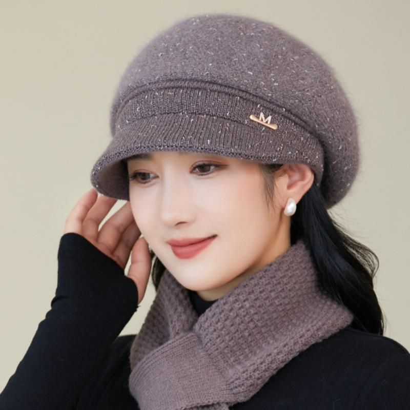 In The Elderly Fashion Knitted Wool Hat Children Autumn and Winter Versatile Fleece Thickened Warm Cap