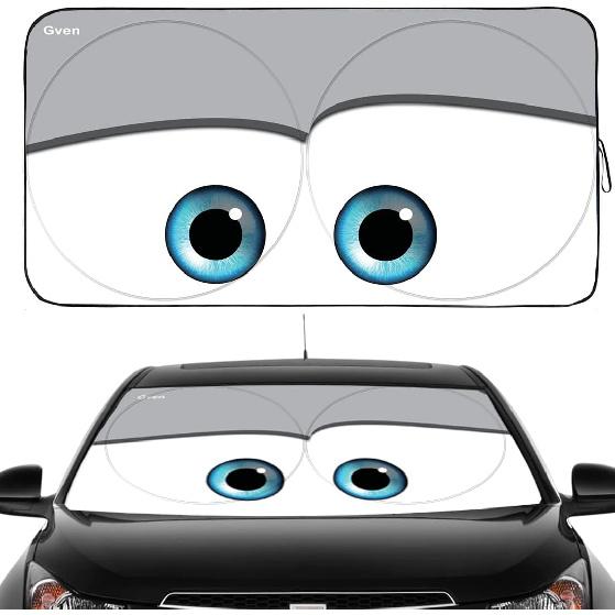 Gven Windshield Sun Shade, 2025 Car Sun Shade Windshield For Front Window Funny Automotive Interior Cover Sun Visor Protector Blocks UV Rays Foldable