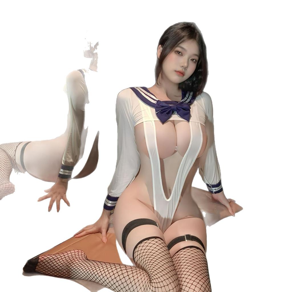 Seduction open crotch free sailor suit buttocks passion three points pure desire sexy temptation sexy lingerie