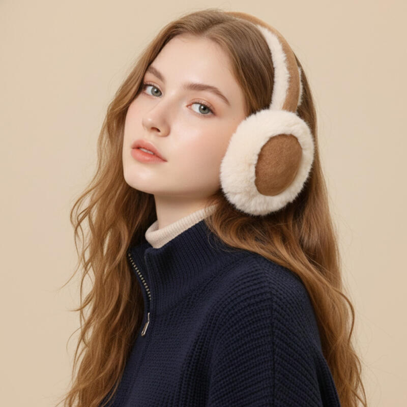 Mielle Nerzfell Ohrenschützer Winter Damen Faltbare Ohrenschützer K257