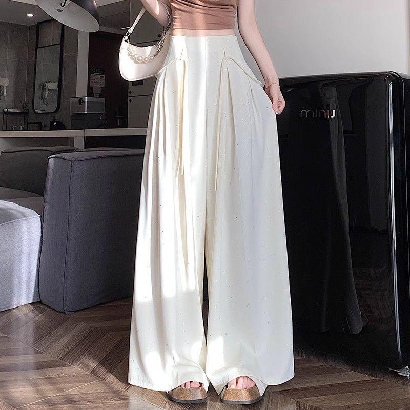 Damen High-Waist Wide-Leg Rockhose - Frühling/Sommer Locker, Figurschmeichelnd, Bodenlang