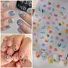 Cartoon Ocean Beach Nail Art Stickers Shell Starfish Conch Clams Starfish Summer Manicure Decals Beach Theme Nail Charm