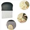 Crinkle Cutter Blade Waffle Fry Cutter Stainless Steel Vegetable Potato Wavy Chopper Knife French Fry Slicer for Carrot Onion