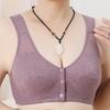 New cotton jacquard vest front buckle underwear women's lace cup large size no steel ring bra