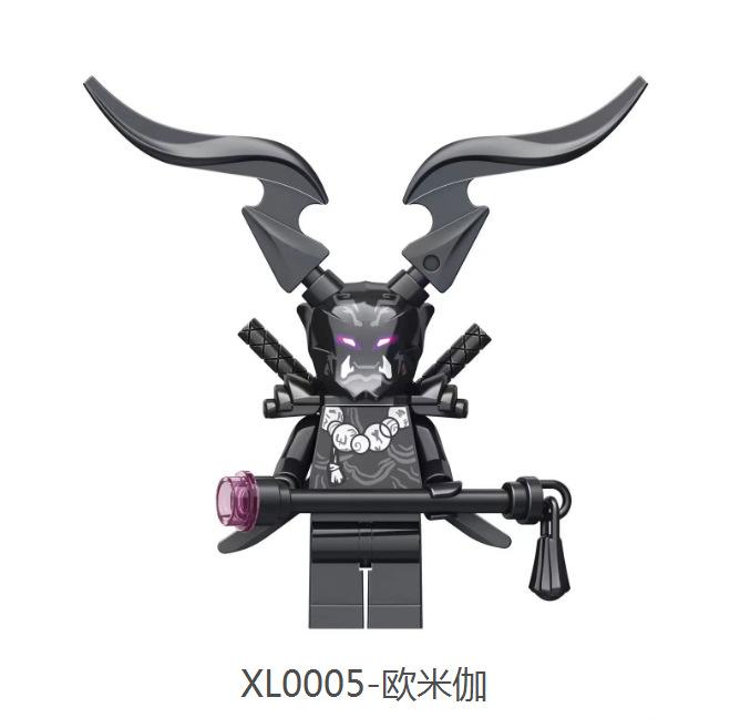 

Xl0001-0005 Мініфігурка-конструктор Phantom з дрібних деталей, мозаїчна лялька, іграшка ніндзя, сумка The height of the figurine is about 5 cm