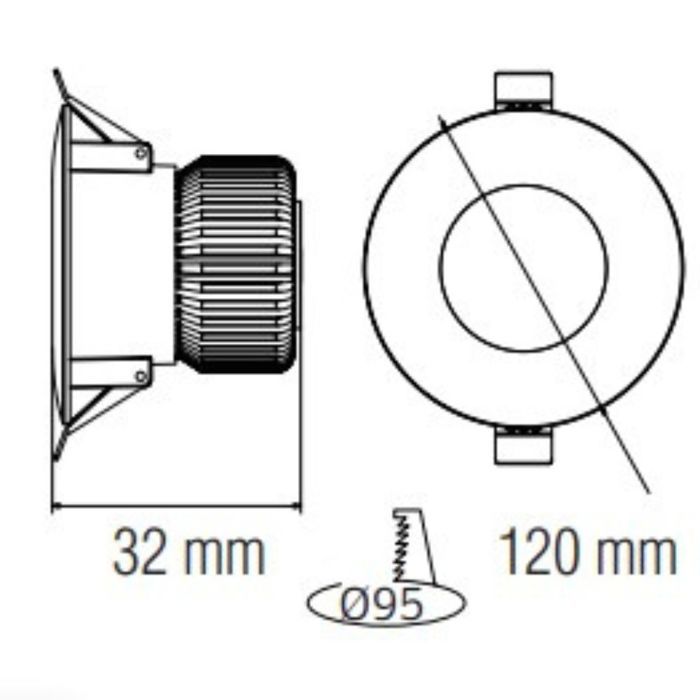 Lot de 10 spots ALEXA SMD LED rond noir 30W 7000K
