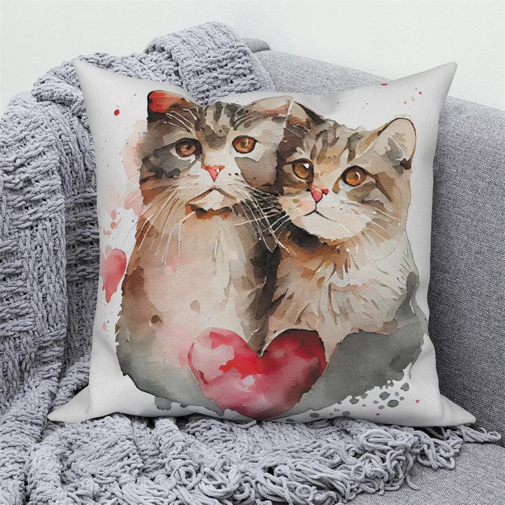 Poszewka dekoracyjna z nadrukiem świni, kota, pandy, królika Sofa Samochód Salon Zwierzęca