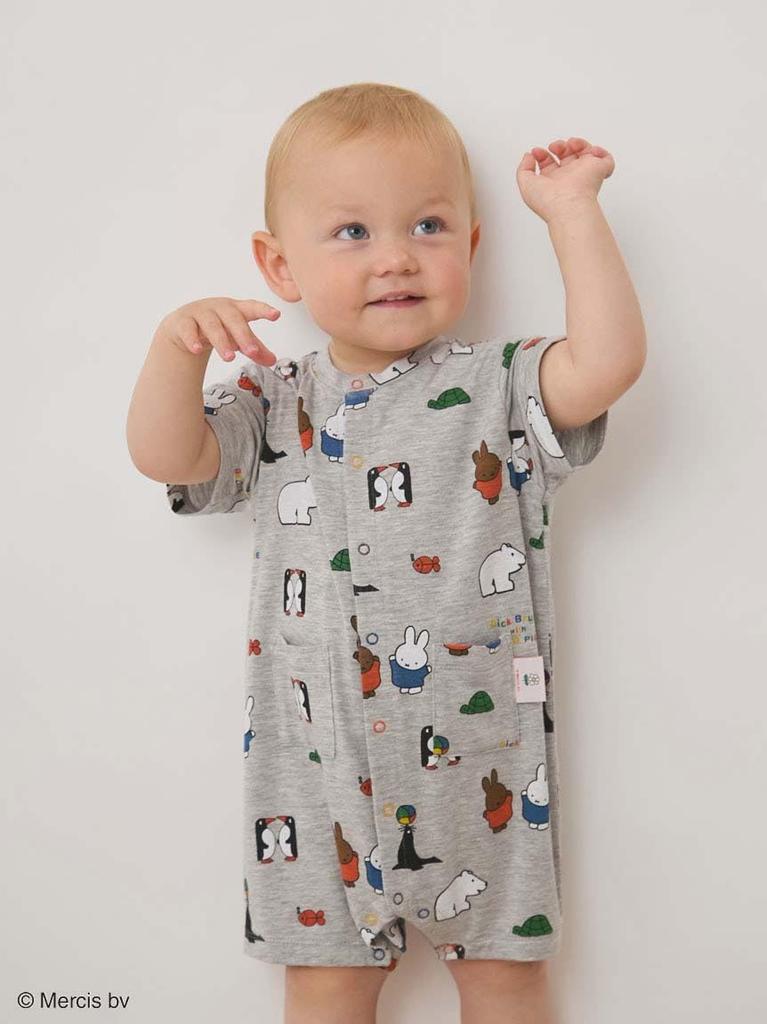 DickBruna BABY Cool-to-the-touch All-Over Print Romper PBCO254417GRY80