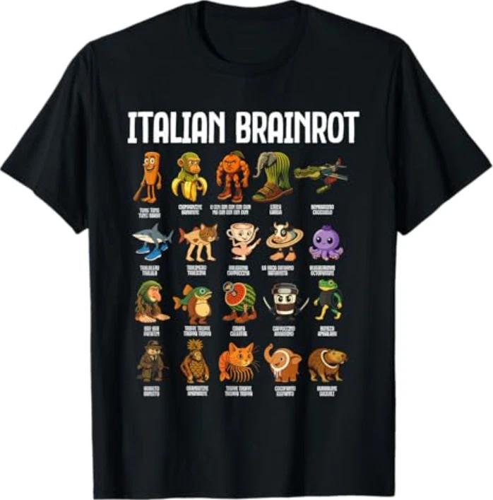 Italian Brainrot Italian Brainrot Funny Memes T-Shirt S