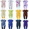 Korean Style Sleeveless Bamboo Infant Romper - Solid Color Summer Baby Onesie