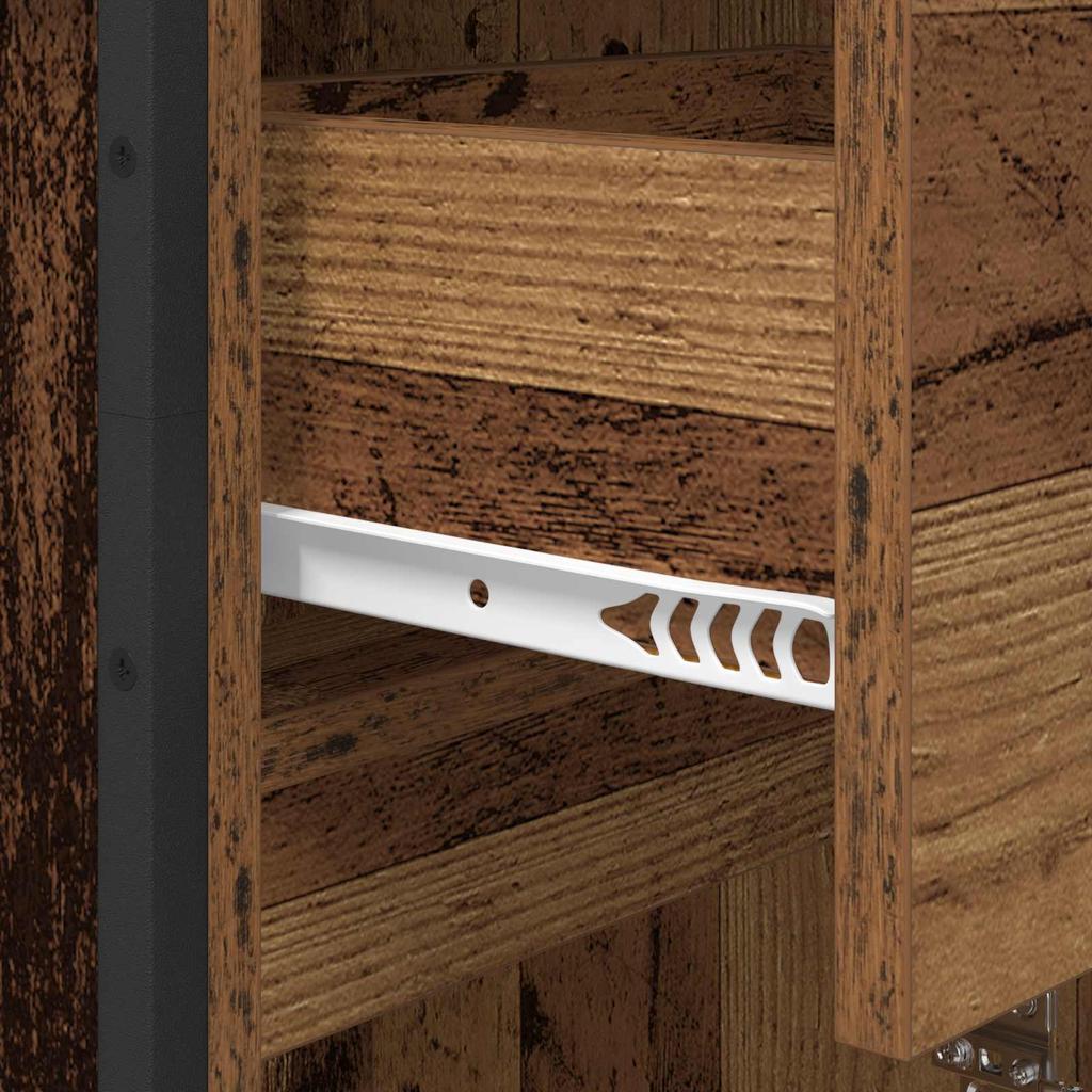 Bathroom Furniture Set with Drawers Reclaimed Wood Look Engineered Wood
