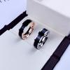 2023 High-End Black Ceramic Titanium Steel Finger Ring, Unisex Fashion, Stylish, Korean Light Luxury, No Fading