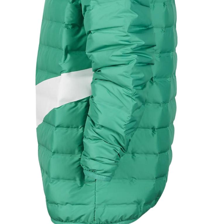 Nike Swoosh Color Block Stand Collar Zipper Casual Down Jacket Kids outerwear Green FV2518-324