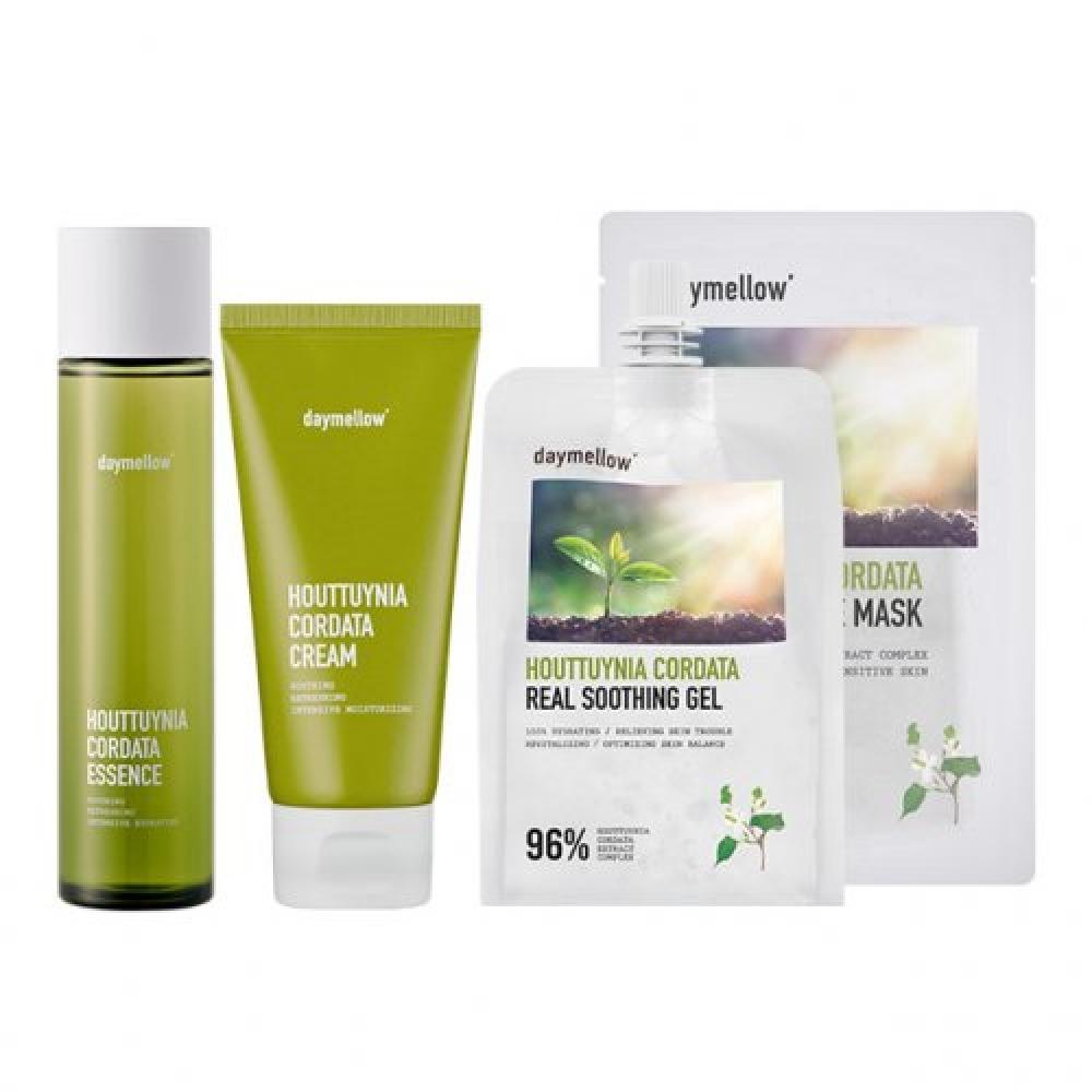 

Daymellow [Полный набор с Хауттюйнией сердцелистной] Хауттюйния сердцелистная Настоящая успокаивающая эссенция+крем+маска-патч+Успокаивающий гель Набор FREE