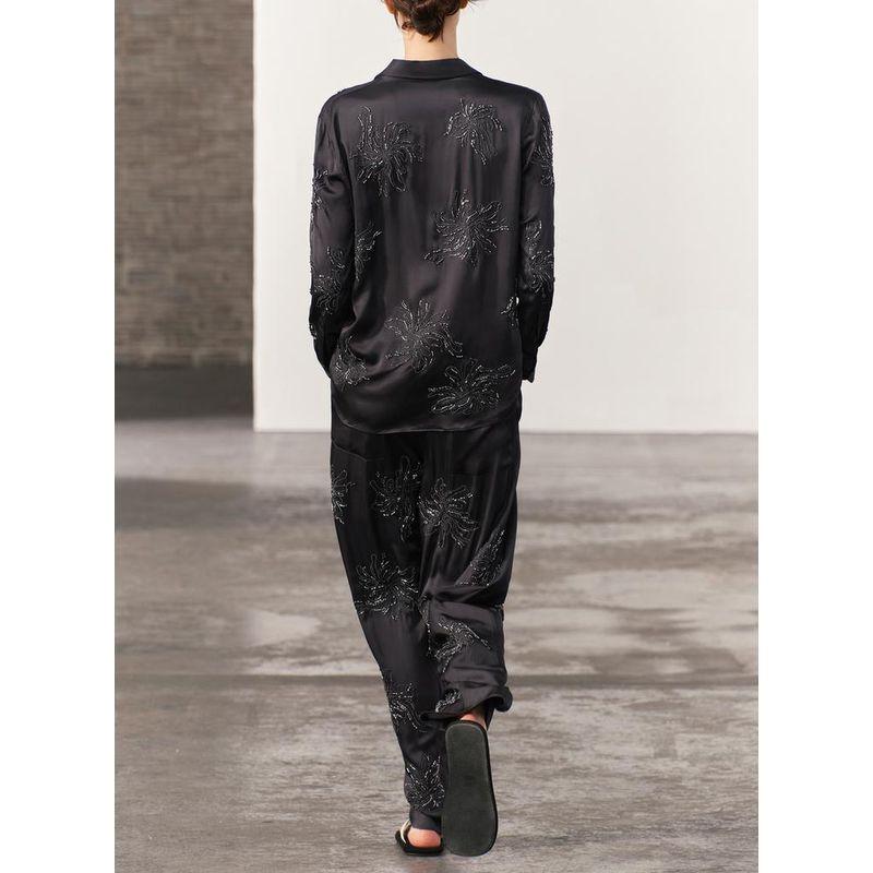 Spring and Summer New Arrival Affordable Luxury Style Beaded Embroider Shirt 4786044 High Waist Straight-Leg Shorts 4786059