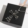 Stylish Punk Gothic Skull Cross Vintage Pendant Necklace For Halloween Celebrations