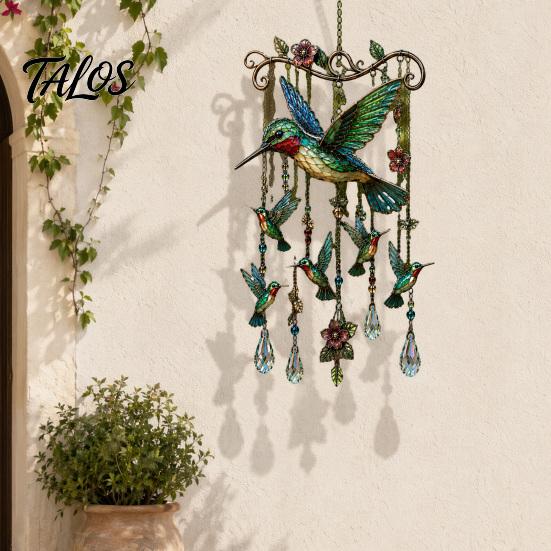 Nature-inspired Wind Chime Outdoor Bird Chimes, Decorative Hanging Pendants, Acrylic Garden Ornament Window Hangings for Porch Patio Decorations Cozy