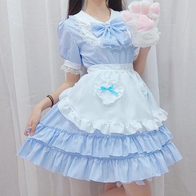 Schoolgirl Cute Summer Puff Loli Sweet Dress Maid Fluffy Dress Cos