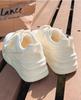 Women's White Versatile Thick-Soled Sneakers - Summer Shoes Match Skirt & Wide-Leg Pants, Style XY-A622.