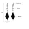 Buyee 925 Sterling Silver Long Dangle Earring for Woman Girl Excellent Fashion Light Acrylic Fine Jewelry Earring