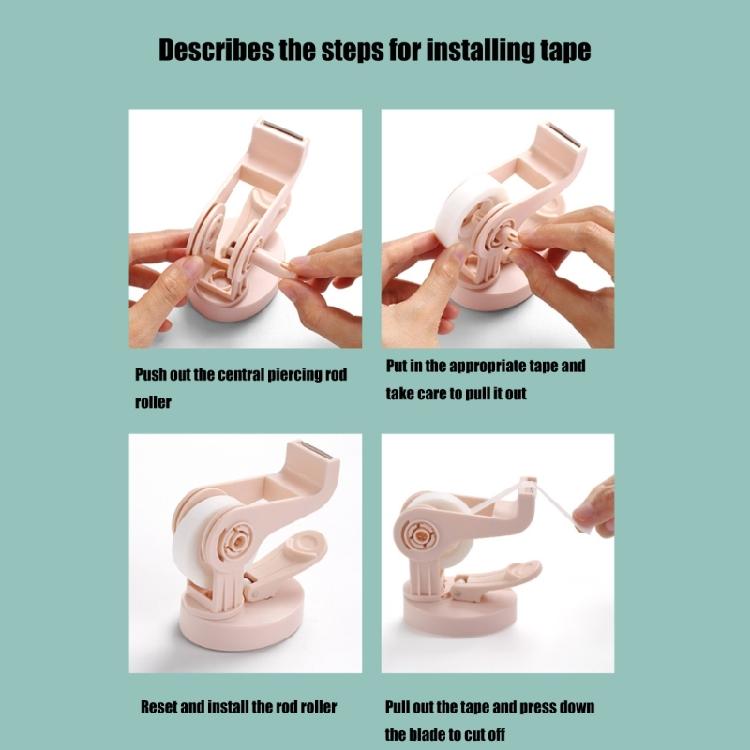 Saugfuß Klebebandabroller Einstellbarer Drehbarer Klebebandabroller Büro Klebebandabroller zum Verschließen von Kartons, Verpackungen, Scrapbooking