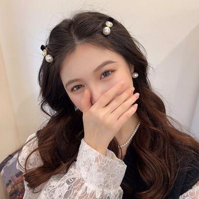 Matte Buchstaben-Haarnadel, schwarzer Pony, Seitenclips, französische Retro-Haarspange, süße Mädchen-Haarspangen für Frauen, koreanische Mode-Haar-Accessoires