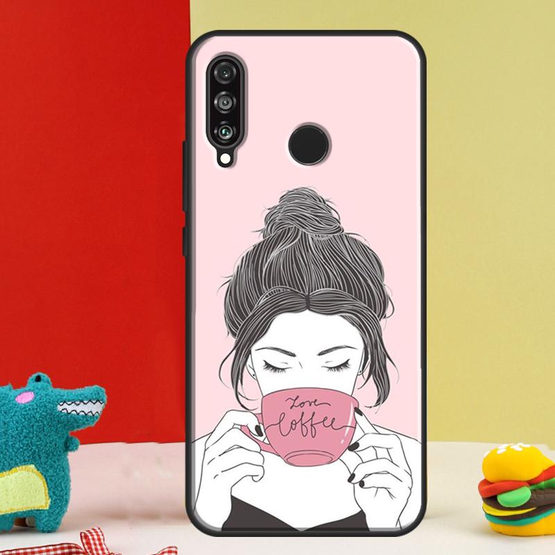 OK but first coffee For Huawei Nova 12s 12i 11i 8i 9 10 SE Y91 Y90 Y60 Y70 Y72 Y61 P20 P40 P30 Lite P60 Pro Case