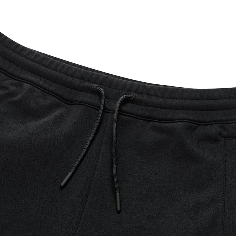 FILA FUSION Knitted Sweatpants Men's Jet Black Moderate Cuffed Pants T11M432605FBK