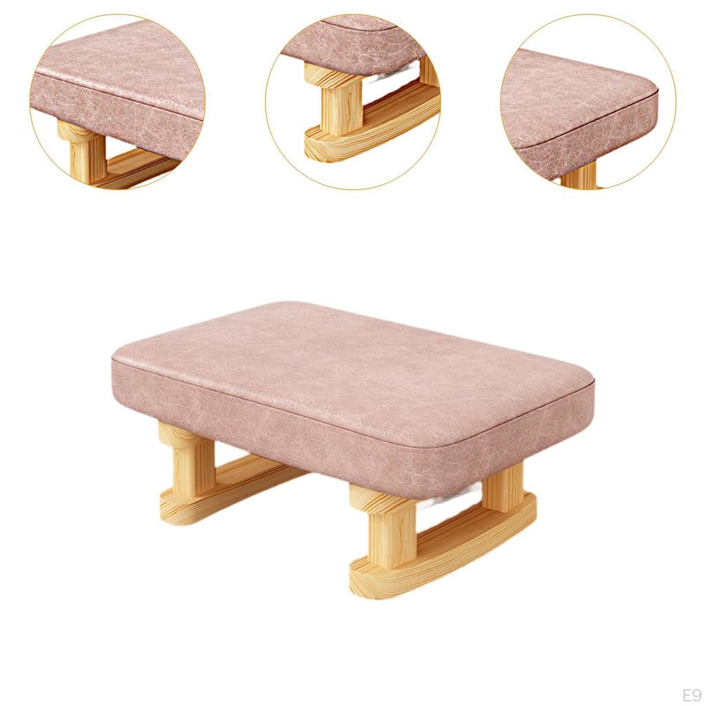 Ergonomiczny drewniany podnóżek na nogi do domowego biura