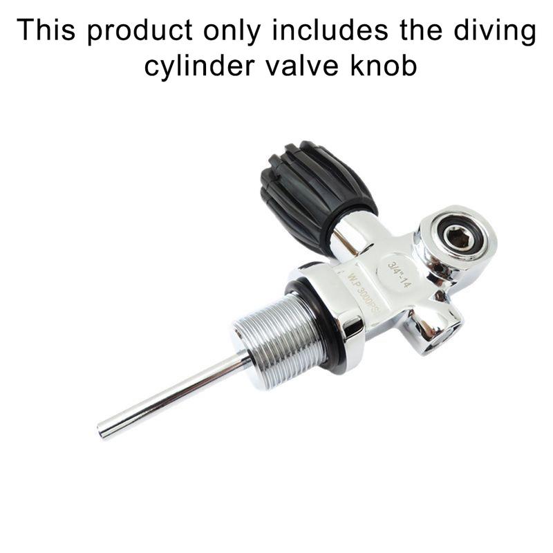 1 Pcs Diving Cylinder Valve Knob Scuba Tank Valve Knob 250Bar Rubber Stainless Steel Switch Knob Replacement Maintenance Part