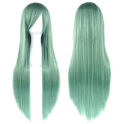 Peluca Larga Recta Colorida de Cosplay de 80 cm para Mujer Cabello Sintético Estilo Anime Europeo y Americano
